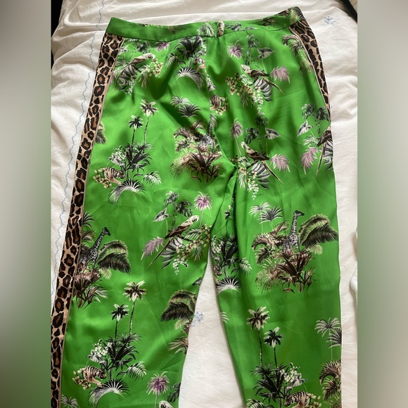 NWOT Le Superbe Voyage pants in emerald jungle Sz 6 - Picture 3 of 7
